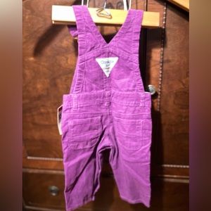 Oshkosh 6 Months Purple Corduroy Overalls